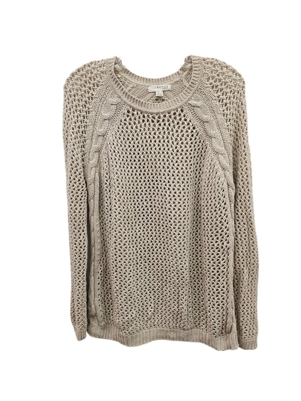 Kenar Women's Open Knit Crew Neck Size 2X